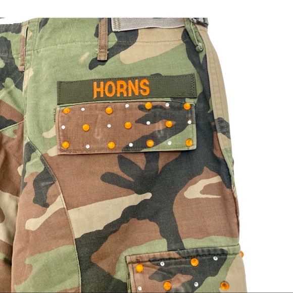 "HOOK 'EM HORNS" Bejeweled Army Fatigue Pants with Swarovski Crystal UT. - Picture 8 of 8